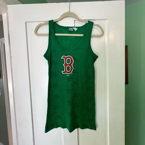 Boston Red Sox Green shamrock Tank Top